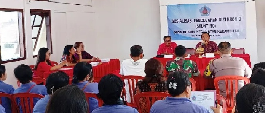 Pemdes Kukuh Kerambitan Selenggarakan Sosialisasi Pencegahan Gizi Kronis