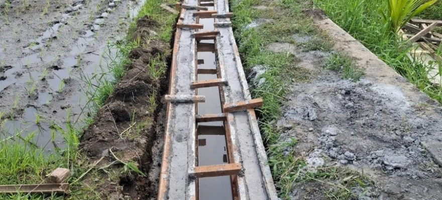 Pembangunan Saluran Irigasi Subak Samsaman Gunakan Dana Desa Pada ABPDes Perubahan 2024